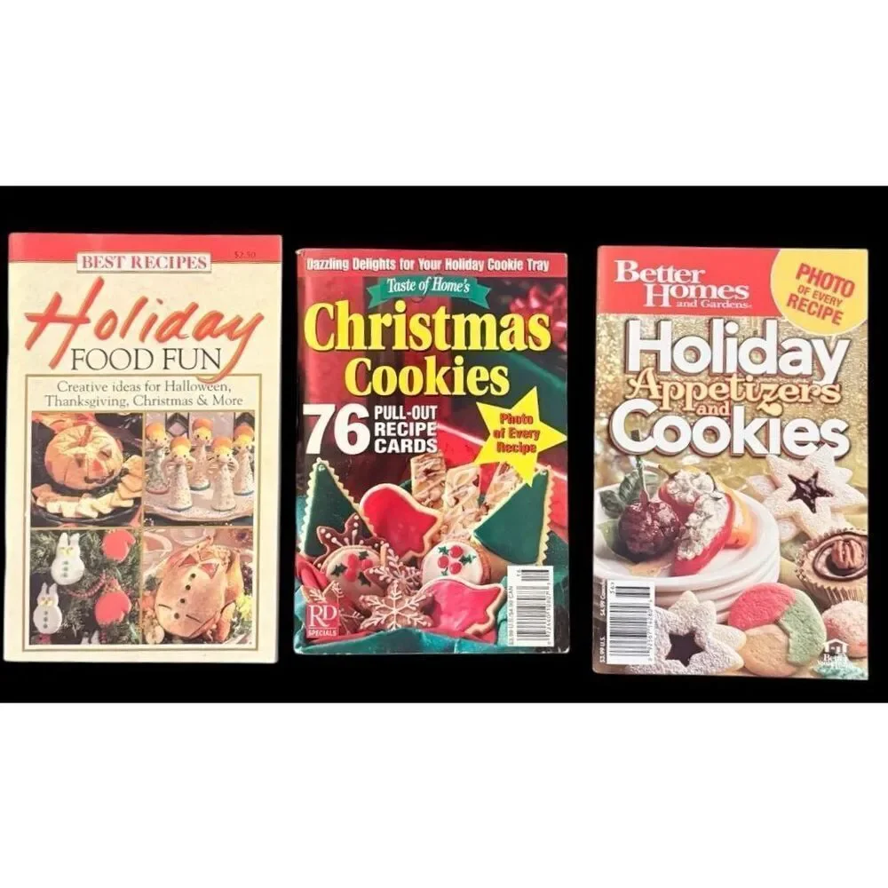 Holiday Cookbooks Vintage Set of 7 Collectible Lot